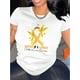 thumbnail image 1 of Camisetas con gráficos clásico para mujeres y adolescentes y niñas, playera de verano con estampado estéticoRibbon & Dove & Letter Print Comfy T-Shirt, Round Neck Short Sleeve Sports Tee, Women's Ac, 1 of 6