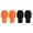 color, variant on KGOTA 4PCS Silicone Drum Mute Drumstick Silent Tip Drum Dampener (2 Orange 2 Black)