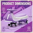thumbnail image 2 of NovaDrive 12V Kids Ride On Electric Wiggle Car with 2-in-1 Design, Controllable LED Lights, Flashing PU Wheels, Wide Auxiliary Wheels, Triangular Stability, Bluetooth Music, Up to 5 MPH, Ages 3+, 2 of 6