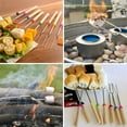 thumbnail image 2 of Marshmallows Roasting Sticks  12”-32”  Extendable Barbecue Forks Wooden Handle for BBQ Hot Dog Fork Fire Pit Camping Cookware, 2 of 8