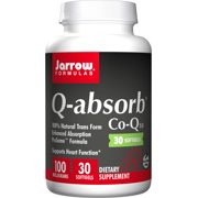 Jarrow Formulas Q-Absorb Co-Q10, Supports Heart Function, 100 mg, 30 Count