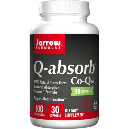 Jarrow Formulas Q-Absorb Co-Q10, Supports Heart Function, 100 mg, 30 Count