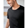 thumbnail image 4 of Men's Solid Color Short Sleeve T-shirt And Plaid Long Pants Homewear Set, 4 of 4