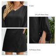 thumbnail image 4 of Vestido, Cómodo Cuello En V, Agradable A La Piel, Vestido De Color Sólido Para Vacaciones ANGGREK  Otros, 4 of 6