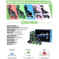 thumbnail image 3 of 2PM SPORTS Unisex Adjustable Inline Roller Skates, Green and Black, 5.31 in, 3 of 6
