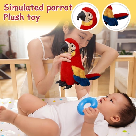 9.8 inch Macaw Parrot Plush Toy Toys Cute Plushies Funny Toy Stuffed Animal Toy Plush Animal Doll