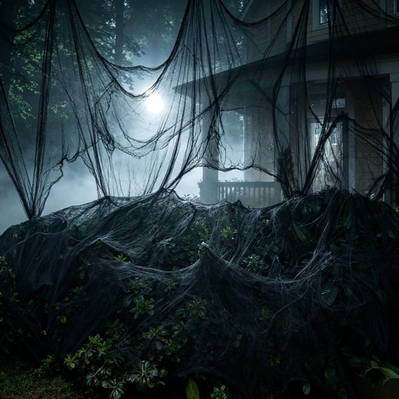 Fufafayo Holiday Horror Gauze for Nightmare Themed Party Supplies Cobweb Decor Wall Courtyard Entrance Porch Decoration Indoor Outdoor Spooky Hanging Fabric