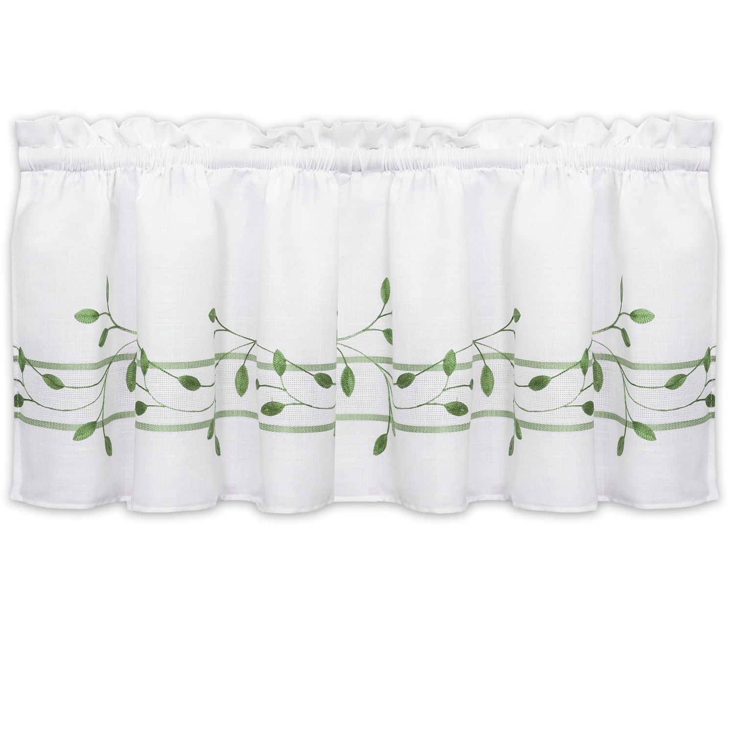 Trellis Scrolling Leaf Pattern 14"x60" Kitchen Window Curtain Valance