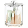 thumbnail image 6 of mDesign Medium Round Acrylic Apothecary Canister Jars - 2 Pack - Clear/Chrome, 6 of 8