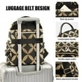 thumbnail image 3 of FORMRS Mini Backpack Purse for Women Quilted Travel Daypack Casual Shoulder Bag, Black Geometric, 3 of 7