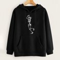 thumbnail image 4 of Sudadera estampada con capucha retro de manga larga suelta divertida vintage para mujer con mangas caídas en los hombros Pompotops  gfhjh7240, 4 of 7