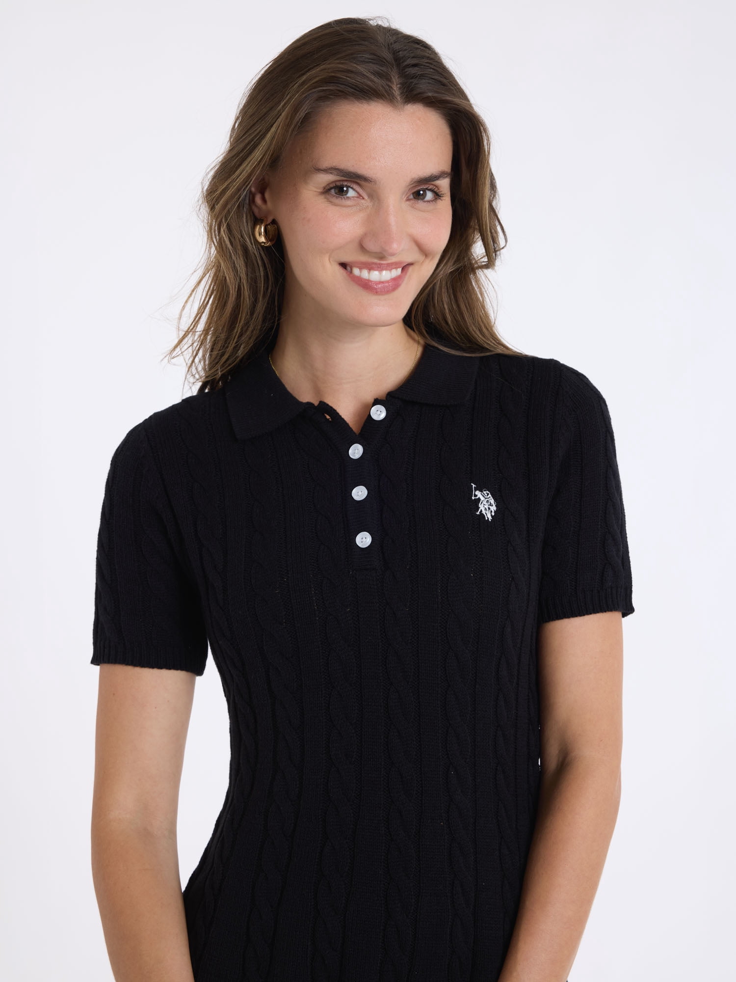 U.S. Polo Assn. Women's Cable Knit Sweater Dress