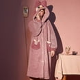 thumbnail image 3 of Pijamas largos de otoño e invierno para mujer, para parejas, de algodón, terciopelo coral, forro polar grueso, para el hogar, 3 of 5