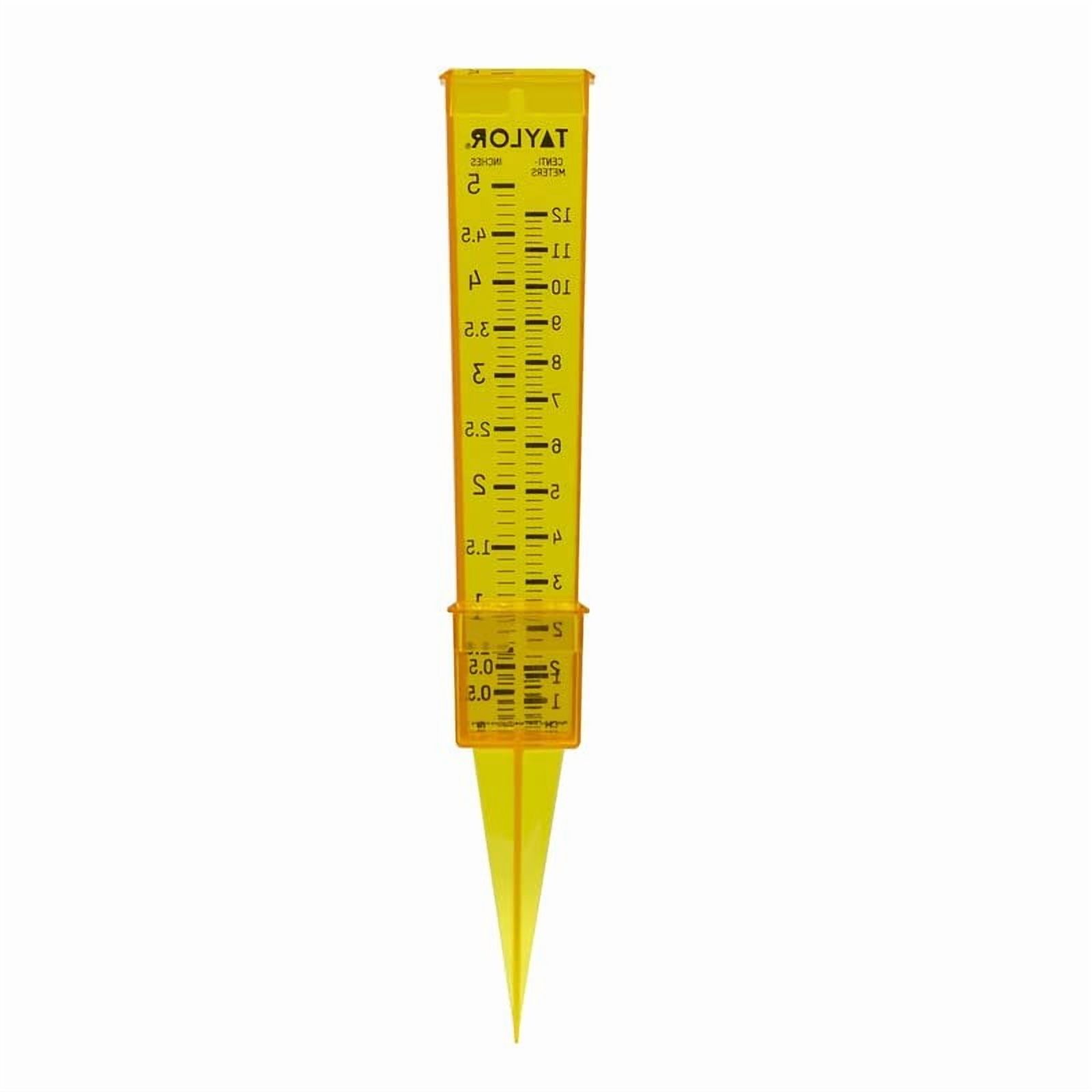 Taylor Precision Products 2715 Sprinkler & Rain Gauge, Bright Yellow, 2-Pc. - Quantity 6