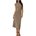 thumbnail image 3 of TaTaai Women‘s Lace-Up Beach Dress, Knit Crochet Slit Maxi Dress, V-Neck Sleeveless Solid Color Dress,Bodycon Summer Cover Up Gift, 3 of 6