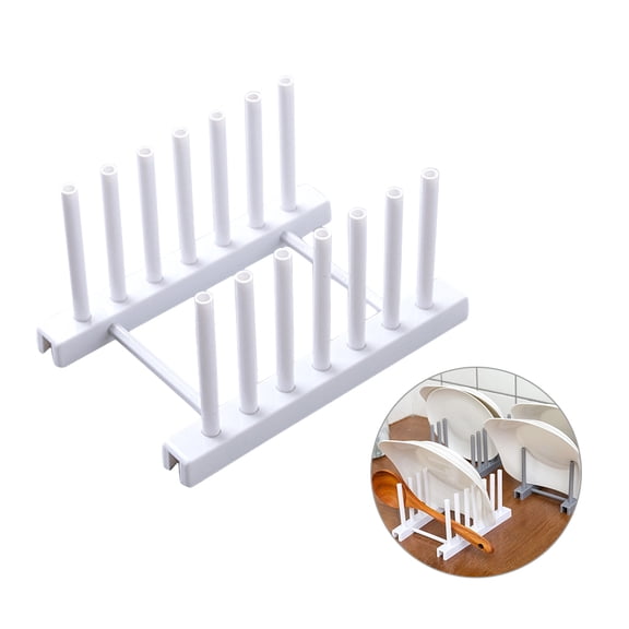 Masteelf Stand Display Holder Dish Rack Drain Kitchen Organizer Storage Rack for Countertop