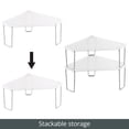 thumbnail image 5 of mDesign Plastic/Steel Corner Stackable Rack, Bathroom, 2 Pack, Clear, 5 of 9