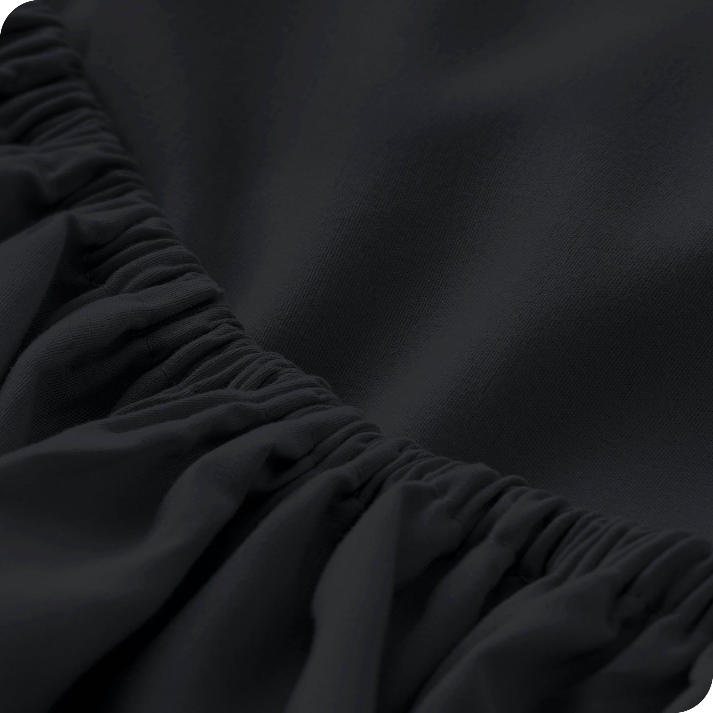 Bare Home Black Microfiber Sheet Set, Wrinkle Resistant, Deep Pocket, Twin XL