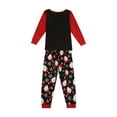 thumbnail image 6 of Matching Family Christmas Pajamas Casual Long Sleeve Santa Print Tops + Pants Set, 6 of 10