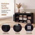 thumbnail image 6 of ELLEGNT Shoe Bench with Umbrella Stand - Padded Seat, Adjustable Shelves for Entryway Storage, Black, 6 of 7