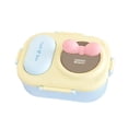 thumbnail image 1 of Lonchera Bento Box de 3 compartimentos con tapa a presión, adorable lonchera para amarillo azul, 1 of 8