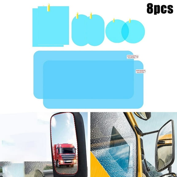 8pcs Car Rain Proof Film Waterproof For Car Truck Rearview Mirror Rainproof Anti-Fog Rain-Proof Film Exterior Accessories
