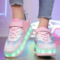 thumbnail image 5 of Yiomxhi Kids Roller Shoes, Boys Girs Sneakers with LED Light Wheels, Become Sport Sneaker for Christmas Birthday Children Gift, Adjustable Roller Skates Suitable for Outdoor School, 5 of 7