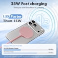 thumbnail image 6 of 25W MagSafe Wireless Charger 2 Pack, Magnetic Fast Charging Pad for iPhone 17 16 15 14 13 12 Pro Max AirPods, iPhone charger, Pink, 6 of 8