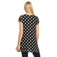 thumbnail image 4 of Women's Relaxed Fit Short Sleeve Polka Dot Round Neck Casual Pockets Blouse Top, 4 of 5