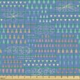 thumbnail image 2 of Rain Fabric by the Yard Upholstery, Hand Drawn Scribbled Linear Clouds and Multi Size Heart Shape in Pink Tones, Decorative Fabric for DIY and Home Accents, Multicolor by Ambesonne, 2 of 5