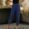 thumbnail image 6 of Women's Waffle Knit Joggers Side Split with Pockets Waffle Knit Joggers Drawstring Waist Baggy Fit Pants with Pockets Casual Matching Sweatpants Pants, 6 of 6