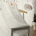 thumbnail image 5 of Weeping Flowers Semi Sheer Curtains 72 Inch Length 2 Panels Set,Orange Grey Spring Floral Botanical Rustic Burlap Sheer Kitchen Curtain Voile Window Curtain for Living Room Bedroom Rod Pocket Drapes, 5 of 7