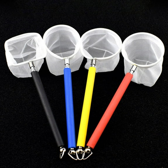 opvise Portable Mini Adjustable Telescopic Shrimp Fishing Net Mesh Aquarium Accessory Random Color