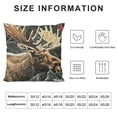 thumbnail image 5 of Orinice Moose Cardinal Snow Graphic Decorative Cushion Throw Pillow Cover for Home Couch Living Room Bed Sofa Square Winter 1PC 24x24in, 5 of 5