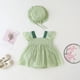 thumbnail image 2 of Gibobby Mameluco niña bordado de de verano para niña recién nacida, vestido con manga de mosca y gorro de bebé para 1 a 2(Verde, 0-3 Meses), 2 of 5