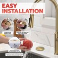 thumbnail image 3 of 2 Inch Kitchen Sink Hole Cover Faucet Hole Cover Stainless Steel Wash Basin Kitchen Sink Tap Hole Plate Stopper Cover Blanking Metal Plug, Sealed Decoration Hole Cover (Brushed Gold), 3 of 6
