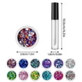 thumbnail image 3 of ZPAQI 4 Box Holographic Nail Glitter Sequins Set Glitters Flakes Sticker Manicure, 3 of 21