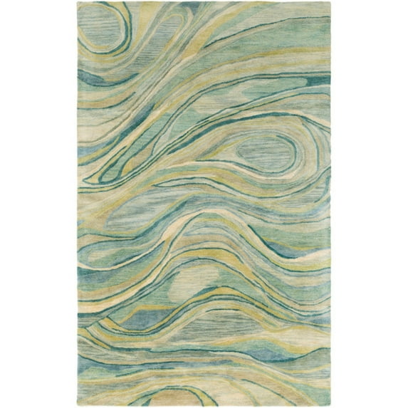 Surya Natural Affinity 5' x Area Rug 5' x 5' x 7'6" Neutral Green