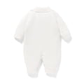thumbnail image 3 of YIXPOH Newborn Baby Knit Romper Long Sleeve One Piece Bodysuit for Boys Girls Soft Breathable Knitwear 0-1 Months White, 3 of 9