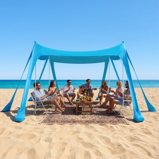 Free Shipping! Ozark Trail Sunshade Beach Tent 7.5' x 7.5' with UV
