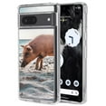thumbnail image 1 of TalkingCase Slim Phone Case Compatible for Google Pixel 7 Pro, 6.7", Pig On The Beach Print, Light Weight, Flexible, USA, 1 of 7