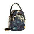 thumbnail image 7 of FORMRS Crossbody Bag for Women Quilted Travel Shoulder Cell Phone Purse with Chain Strap Handbag, Astronaut Space, 7 of 7