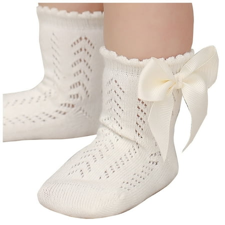 

EHTMSAK Newborn Infant Toddler Baby Kids Children Child1 Cotton Bow Ankle Crew Socks for Girl Newborn Infant Toddler Baby Kids Children Child2 Breathable Socks Beige 0-5Y 9/s