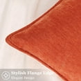 thumbnail image 4 of decorUhome Couch Throw Pillow Covers 24x24 Set of 2, Decorative Soft Neutral Chenille Pillow Covers, Rust, 4 of 10