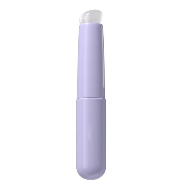 HUGFEGWE Silicone Lip Brush, Multi Function Lip Balm Applicator, Soft Silicone Angled Round Head Lip Brushes, Reusable Head Lip Smudge Brush for Lipstick, Lip Balm, Lip Gloss and Plumper Fuller Lips