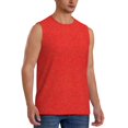thumbnail image 2 of Pofeuu Red Glitter Print Men's Muscle T-Shirt, Sleeveless, Muscle Tank, Classic Muscle Tee Top For Men Casual Sleeveless Muscle T-Shirt Trendy Clothes-XX-Large, 2 of 7