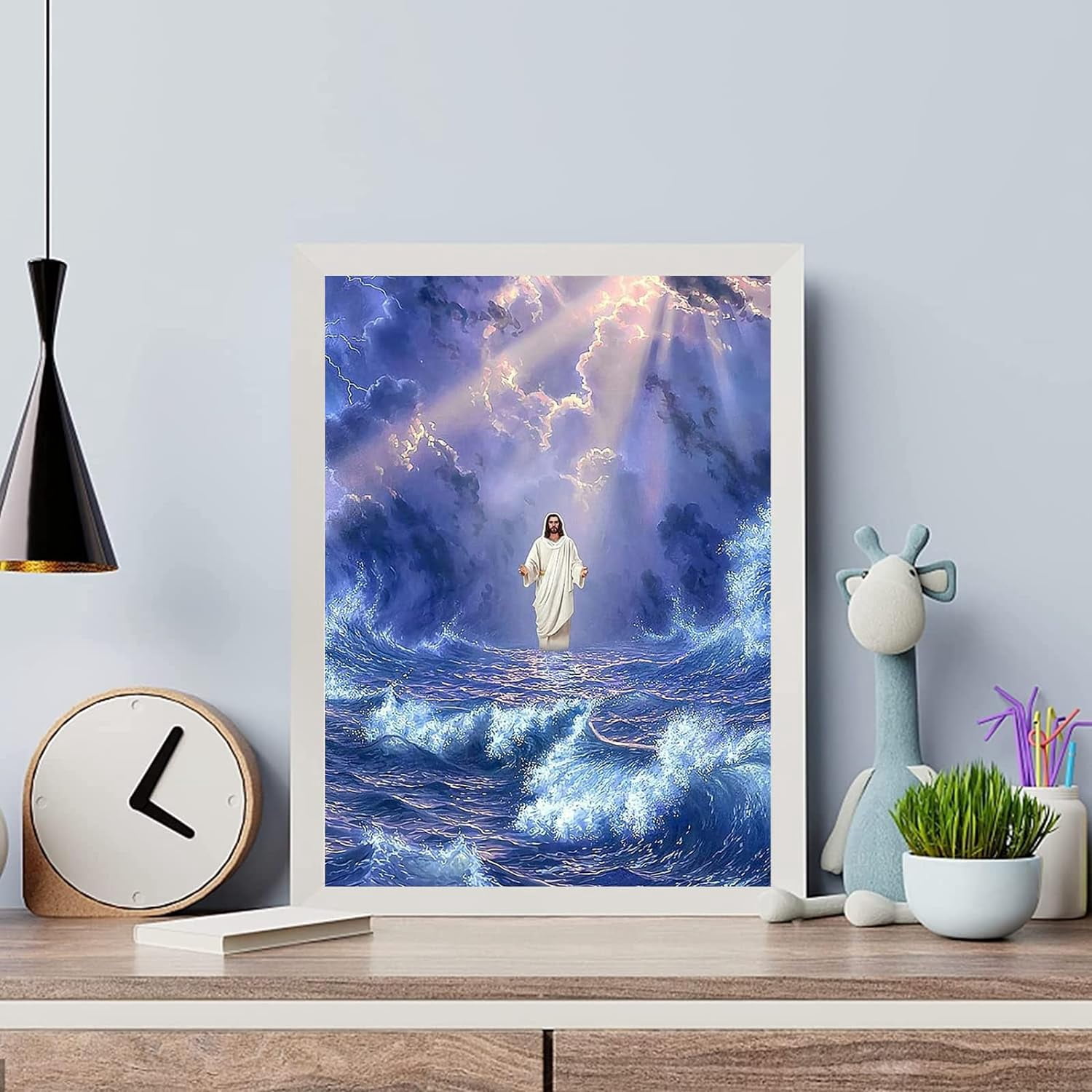 TengYuer 5D Diamond Painting Kit Für Erwachsene - 40x40 Cm DIY Strassbild Mit Muschel-Landschaftsdesign