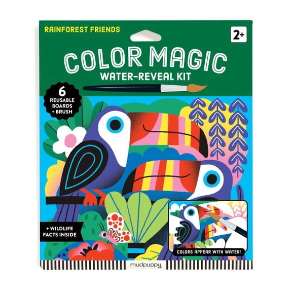 Pre-Owned Rainforest Friends Color Magic Water-Reveal Kit, (Hardcover)