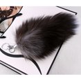 thumbnail image 2 of black Fox Tail Keychain, Fashion Fluffy Furry Tail, Beautiful Faux Fur Tail Cosplay Toy for Handbag Backpack, 2 of 5