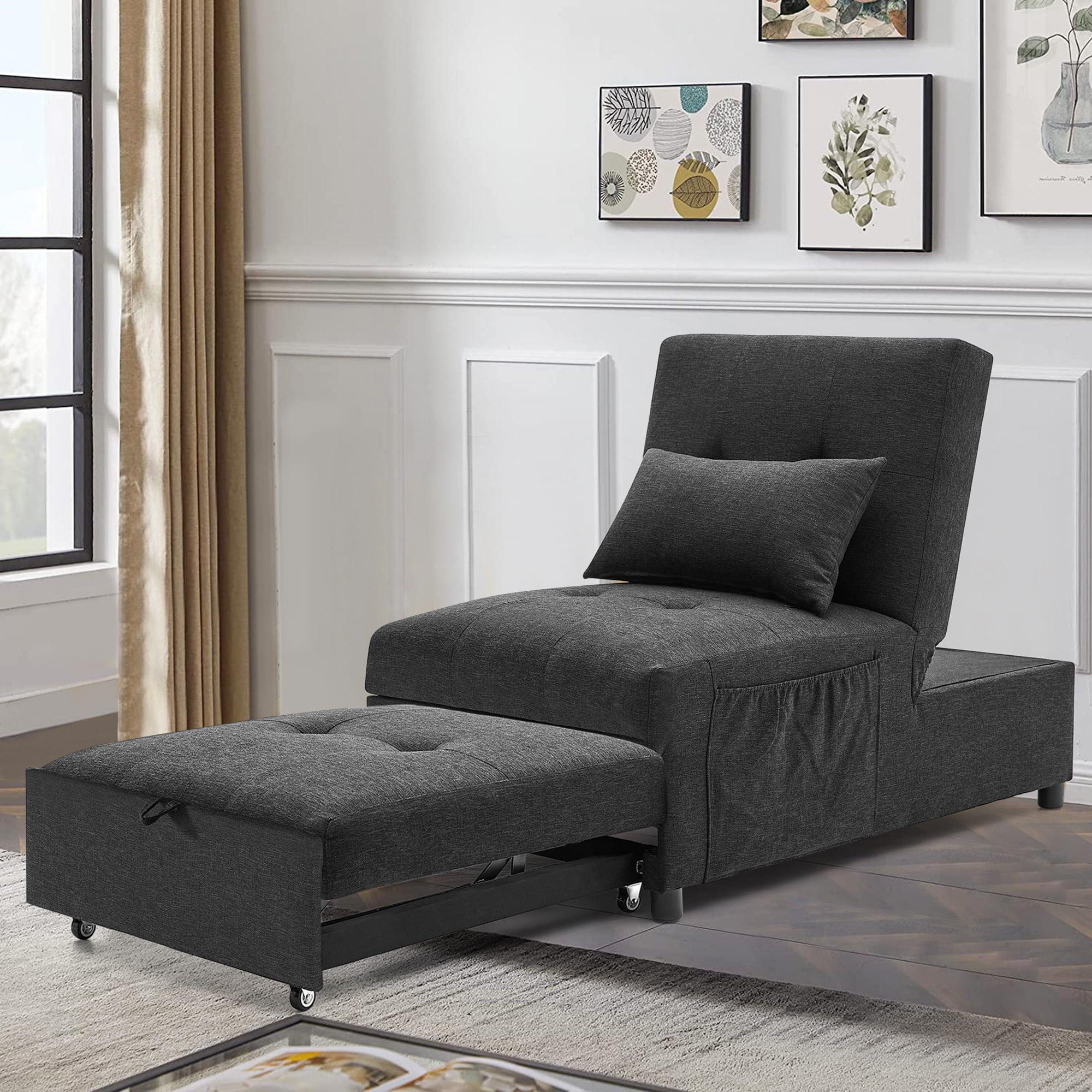 Folding Sofa Bed, Convertible Ottoman Sofa Bed 4 in 1 MultiFunction